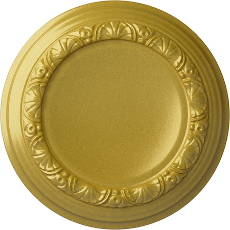 Ekena Millwork Carlsbad Ceiling Medallion (Fits Canopies up to 7 7/8"), Hand-Painted Rich Gold, 12 1/2"OD x 1 1/2"P CM12CARGS
